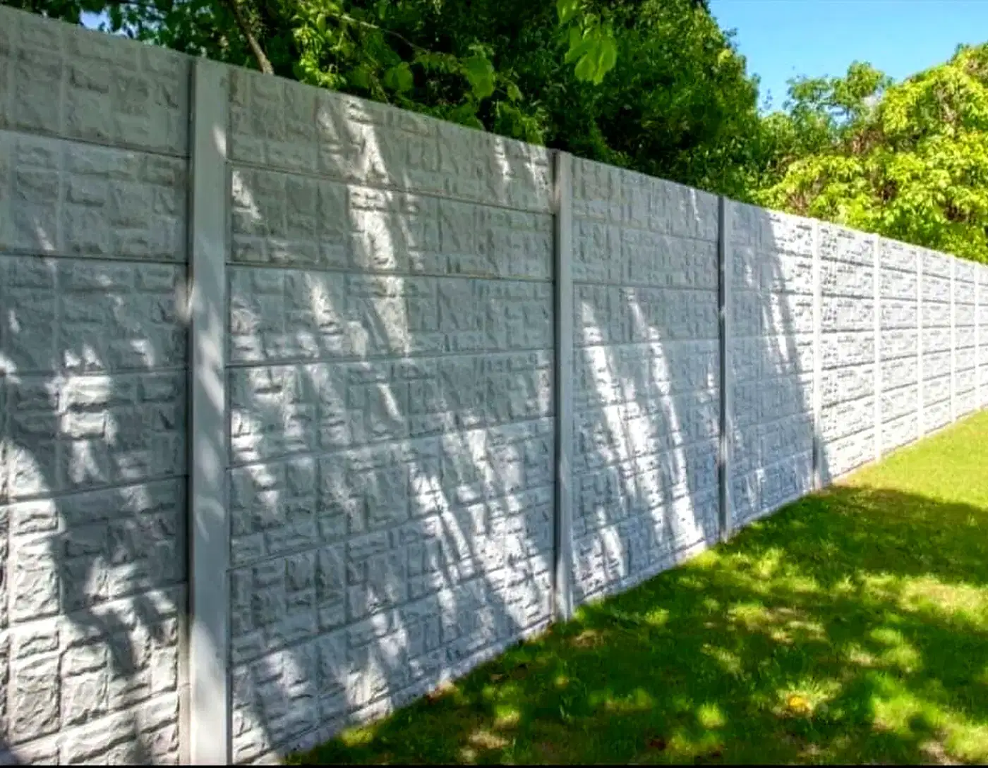 Installed concrete fencing from the LARK Fencing gallery