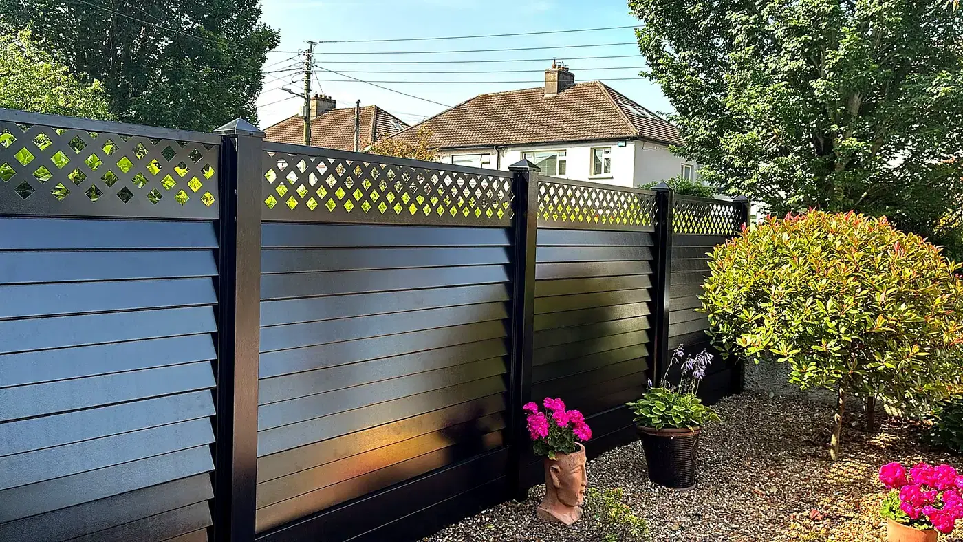 Black SmartFence with Diamond Trellis